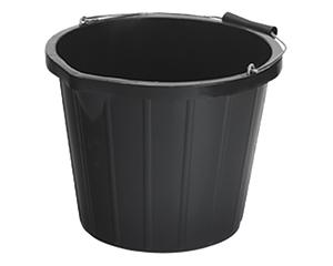 Bucket, Polypropylene, 15 litres, Black