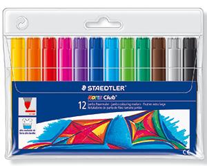 Staedtler Jumbo Markers, Pack of 12, Assorted Colours