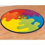 Decorative Colour Palette Carpet, 2m Diameterabc