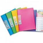 Display Books, A4, 30 Pockets, Assorted Colours, Pack of 5abc