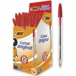 BiC Cristal Ballpoint Pens, Pack of 50, Redabc