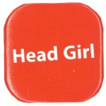 **SALE**Button Badges, Pack of 20, Head Girl - Red