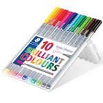 Staedtler Triplus Fineliner, Assorted Colours, Pack of 10abc
