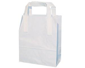 Kraft Paper Bags, White, 180x270x220mm, Pack of 250