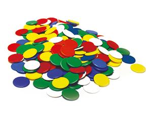 Counters, 22mm, Assorted Colours, Pack of 500