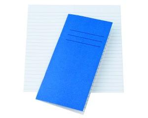 Exercise Books, 203x102mm, 32 Pages, Pack of  100, Ruled 8mm Feint, Blue Covers
