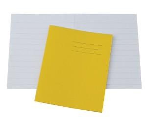 Exercise Books, 203x165mm, 32 Pages, Pack of  100, Ruled 15mm Feint, Yellow Covers
