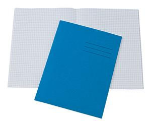 Exercise Books, 229x178mm, 80 Pages, Pack of  100, Ruled 5mm Squared, Blue Covers