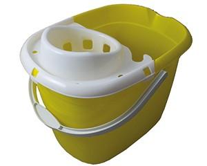 Mop Bucket, 15 litres, Detachable Strainer, Yellow