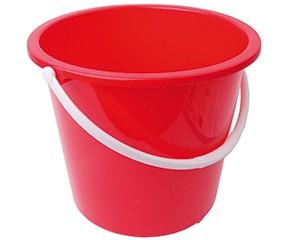 Bucket, Polypropylene, 10 litres, Red