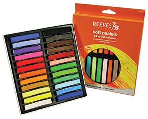 Reeves Soft Pastels, Pack of 24 Full Size Sticks