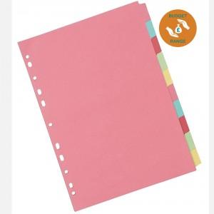 File Dividers, Extra Wide A4, 10 tab