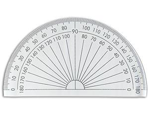 Protractors, 180 degrees, 100mm, Pack of 10