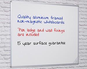 Writing Boards, Non-Magnetic, Pack of 3, 1200 x 1200mm