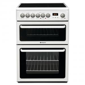 60cm Double Fan Oven Electric Cooker with Ceramic Hob