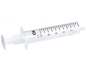 Syringes, Plastic, Pack of 10, 10ml