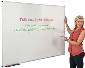 Whiteboard, Dual Faced, Non-magnetic, 600x450mm