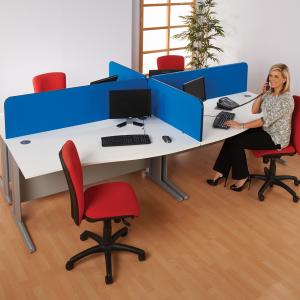 Busyscreen Curve Partition Screens, Pair of castor feet