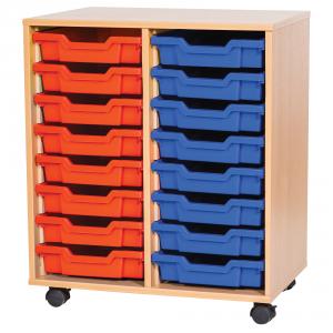 Premium Double Tray Units, 16 Trays, 779mm High