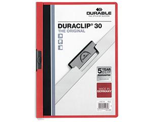 Duraclip, 3mm 30 Sheet Capacity, Red