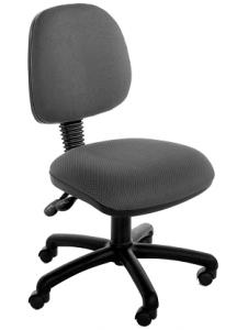 Medium Back Operator Chair with No Arms, Charcoal