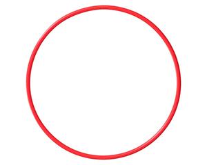 Hoop, Plastic, 75cm diameter, Red