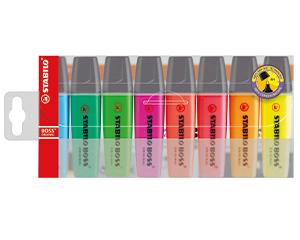 STABILO BOSS ORIGINAL Highlighters, Pack of 8, Assorted Colours