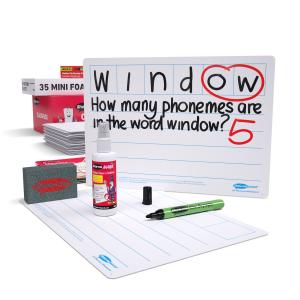Show-me A4 6-Frame Phoneme Mini Whiteboards, Class Pack, 35 Sets