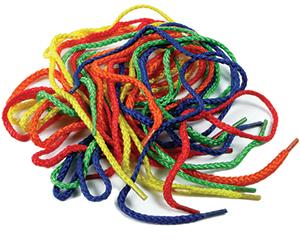 Threading Laces, Assorted Colours, Pack of 10