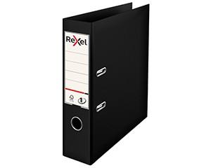 Rexel Choices Lever Arch File Foolscap PP 75mm, Black