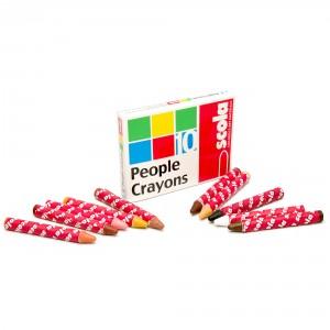 People Wax Crayons, Pack of 10