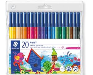 Staedtler Noris Colouring Pens, Pack of 20, Assorted Colours