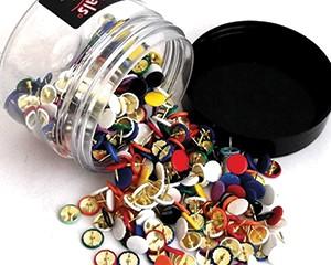 Drawing Pins, Coloured, Pack of 1000