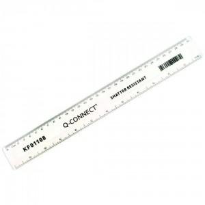 Office Ruler, 30cm, Clear, Pack of 10