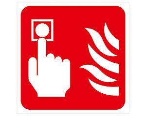 Fire Alarm Button Location Sign, Self Adhesive