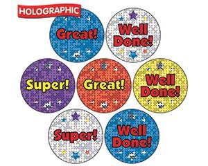 Holographic Stickers, 20mm, Pack of 35