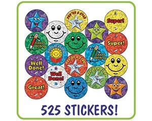 Holographic Stickers Value Pack, Pack of 525