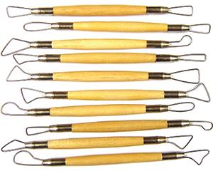Clay Tools, Pack of 10, Wire-ended