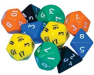 Dice, Polyhedron Number, Pack of 10