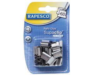 Supaclip 40 Refill Clips, Stainless steel, Pack of 50