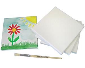 Stretched Canvas, Small, 240x305mm, White