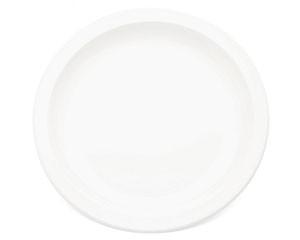 Plate, Narrow Rimmed, 23cm, White, Polycarbonate