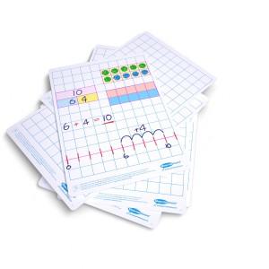Show-me A4 Gridded Mini Whiteboards, Pack of 35