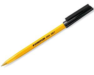 Ballpoint Pen, Staedtler Stick, Black, fine, Pack of 10