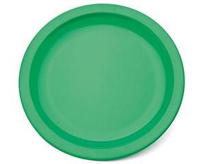 Plate, Narrow Rimmed, 23cm, Green, Polycarbonate