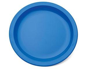 Plate, Narrow Rimmed, 23cm, Blue, Polycarbonate