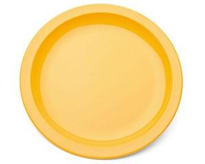 Plate, Narrow Rimmed, 23cm, Yellow, Polycarbonate