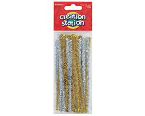 Pipe Cleaners, Pack of 60, Small, Festive, Metallic