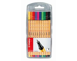 Stabilo Point 88 Fineliner, Assorted Colours, Pack of 10