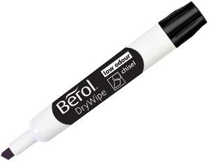 Berol Drywipe Markers, Chisel Tip, Pack of 48, Black